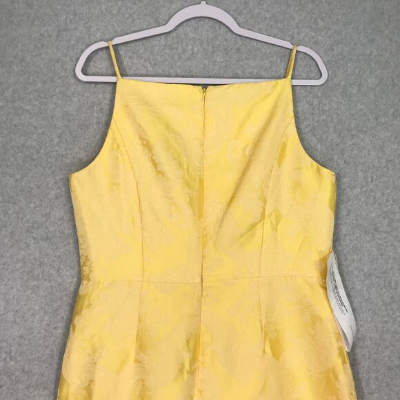 Kay Unger Dress Size 14 Knee Wrap Lorraine Jacquard‎ Pencil Slit Asymmetric READ - Picture 6 of 16